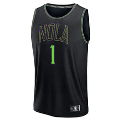 Zion Williamson New Orleans Pelicans 2025/26 City Edition Fast Break Jersey Black - Fanatics