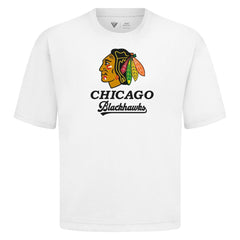 Chicago Blackhawks Levelwear Team Surge Luxe Signature Knit T-Shirt - White | US 203613907