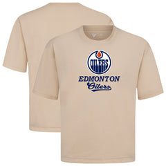 Edmonton Oilers Levelwear Team Surge Luxe Signature Knit T-Shirt - Khaki | US 203613927