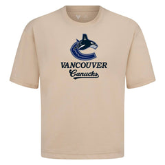 Vancouver Canucks Levelwear Team Surge Luxe Signature Knit T-Shirt - Khaki | US 203613966