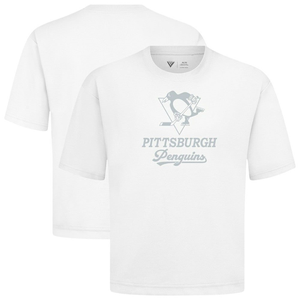 Pittsburgh Penguins Levelwear Shadow Surge Luxe Signature Knit T-Shirt - White | US 203613991