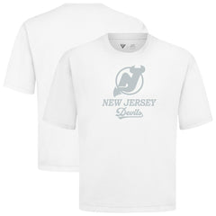 New Jersey Devils Levelwear Shadow Surge Luxe Signature Knit T-Shirt - White | US 203614008
