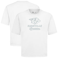 Nashville Predators Levelwear Shadow Surge Luxe Signature Knit T-Shirt - White | US 203614009