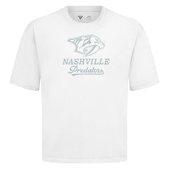 Nashville Predators Levelwear Shadow Surge Luxe Signature Knit T-Shirt - White | US 203614009