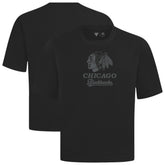 Chicago Blackhawks Levelwear Shadow Surge Luxe Signature Knit T-Shirt - Black | US 203614038