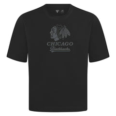 Chicago Blackhawks Levelwear Shadow Surge Luxe Signature Knit T-Shirt - Black | US 203614038