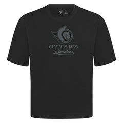 Ottawa Senators Levelwear Shadow Surge Luxe Signature Knit T-Shirt - Black | US 203614057