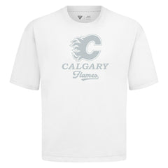 Calgary Flames Levelwear Shadow Surge Luxe Signature Knit T-Shirt - White | US 203614058