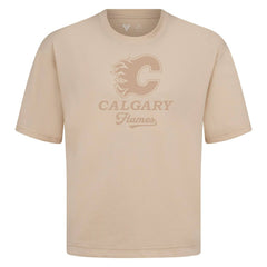 Calgary Flames Levelwear Shadow Surge Luxe Signature Knit T-Shirt - Khaki | US 203614060