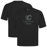 Calgary Flames Levelwear Shadow Surge Luxe Signature Knit T-Shirt - Black | US 203614072