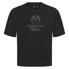Edmonton Oilers Levelwear Shadow Surge Luxe Signature Knit T-Shirt - Black | US 203614104
