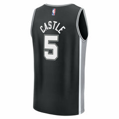 Stephon Castle San Antonio Spurs Fast Break Replica Jersey Black Icon Edition - Fanatics