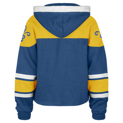 St. Louis Blues '47 Women's Cropped Lacer Hoodie - Blue | US 203624672