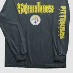 Pittsburgh Steelers NFL 2000s Long Sleeve T-shirt - Black T-shirts
