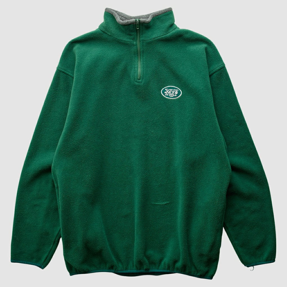 New York Jets Majestic 2000s 1/4 Zip Sweatshirt - Green Sweatshirts