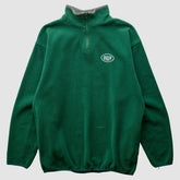 New York Jets Majestic 2000s 1/4 Zip Sweatshirt - Green Sweatshirts