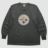 Pittsburgh Steelers NFL 2000s Long Sleeve T-shirt - Charcoal T-shirts