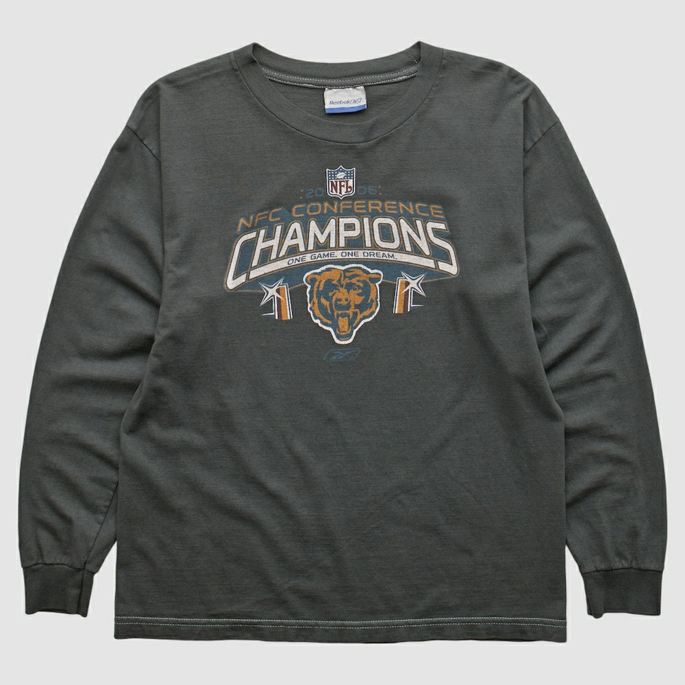 Chicago Bears Reebok 2000s Long Sleeve T-shirt - Charcoal T-shirts