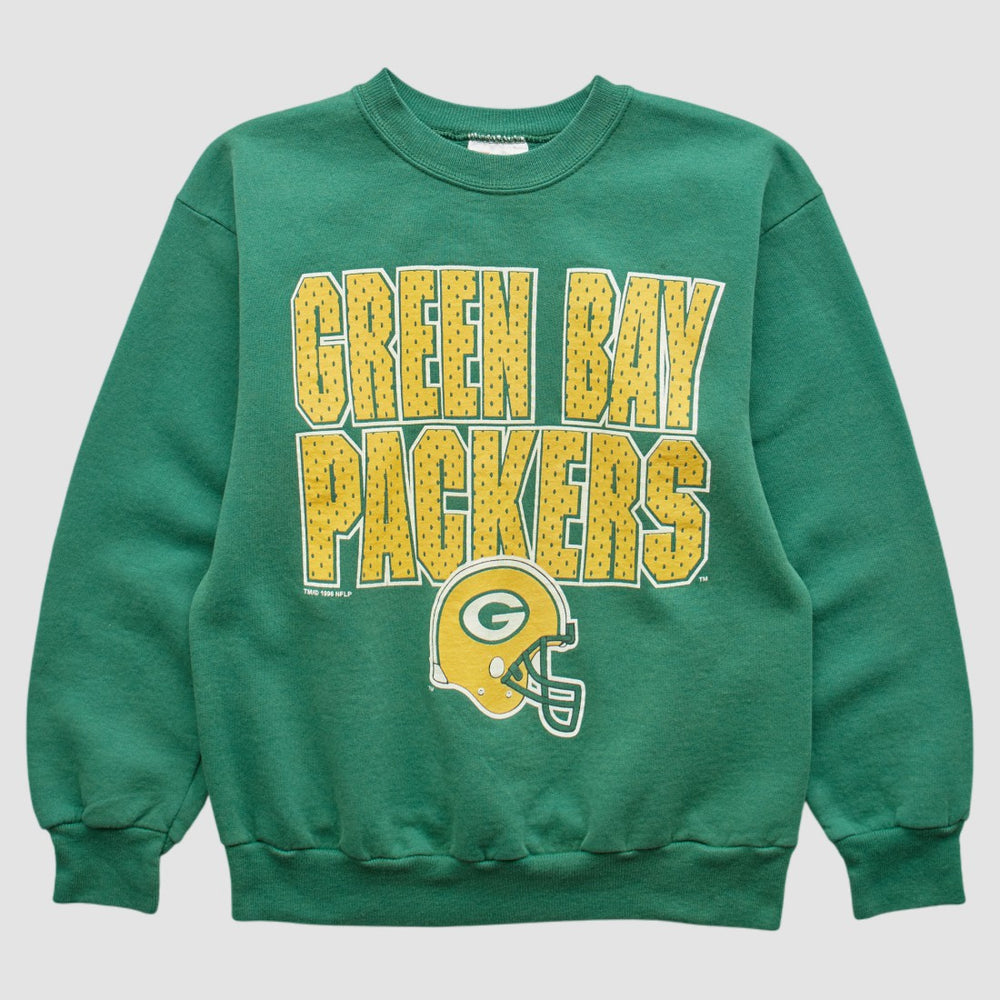 Green Bay Packers Hanes 90s Pullover Sweatshirt - Green Pullover