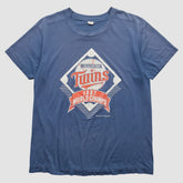 Minnesota Twins Trench 1987 T-shirt - Blue - Vintage T-shirts