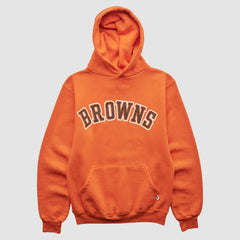 Cleveland Browns Russell 90s Hooded Pullover Sweatshirt - Orange Pullover