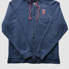 Boston Red Sox Nike 2000s Hooded Full Zip Sweatshirt - Navy - Vintage Sweatshirts