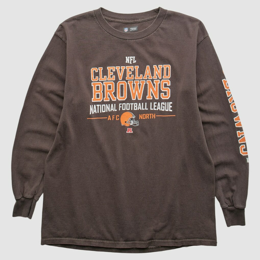Cleveland Browns NFL 2010s Long Sleeve T-shirt - Brown T-shirts