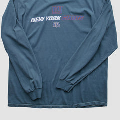 New York Giants NFL 2000s Long Sleeve T-shirt - Blue T-shirts