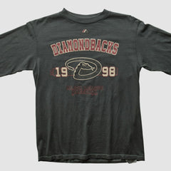 Arizona Diamondbacks Majestic 1998 Long Sleeve T-shirt - Charcoal - XVintage T-shirts