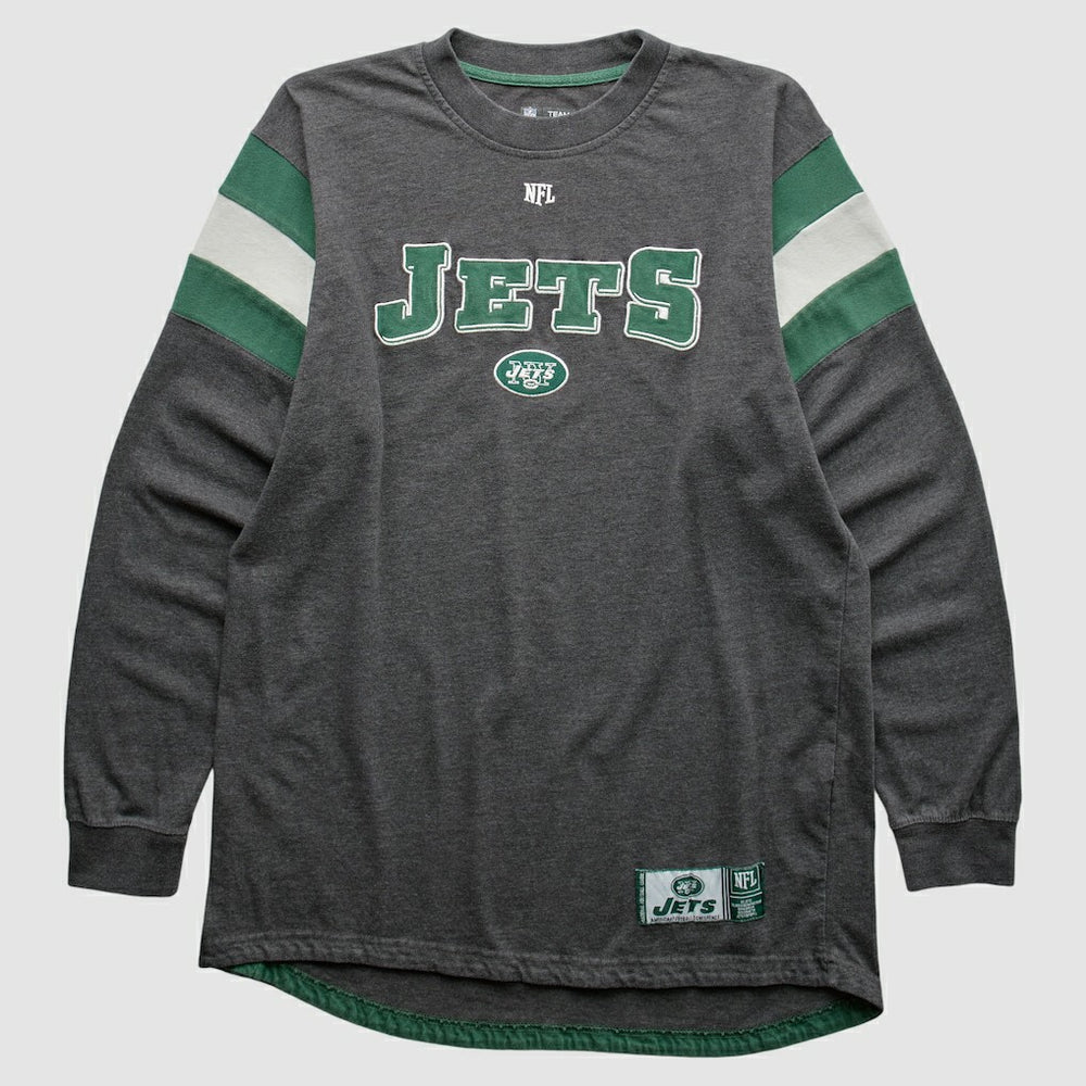 New York Jets NFL 2010s Long Sleeve T-shirt - Gray T-shirts