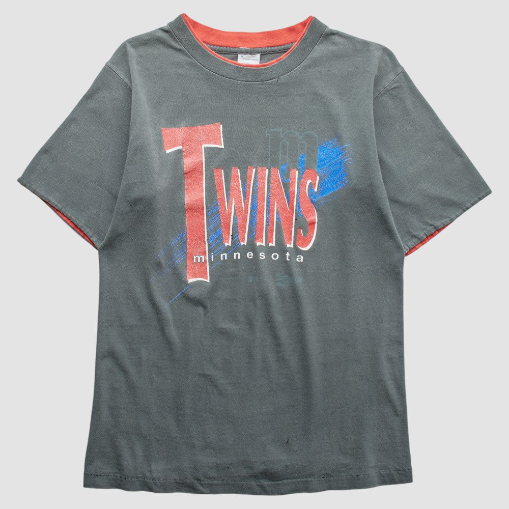 Minnesota Twins Salem 90s T-shirt - Gray - Vintage T-shirts