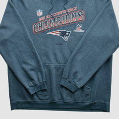 New England Patriots Reebok 2011 Hooded Pullover Sweatshirt - Blue Pullover