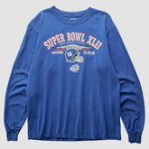 New York Giants Reebok 2008 Long Sleeve T-shirt - Blue T-shirts