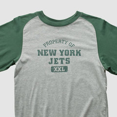 New York Jets Grid Iron 2000s Long Sleeve T-shirt - Gray T-shirts