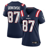 Rob Gronkowski New England Patriots Women's Team Retired Player Game Jersey - Navy Jerseys