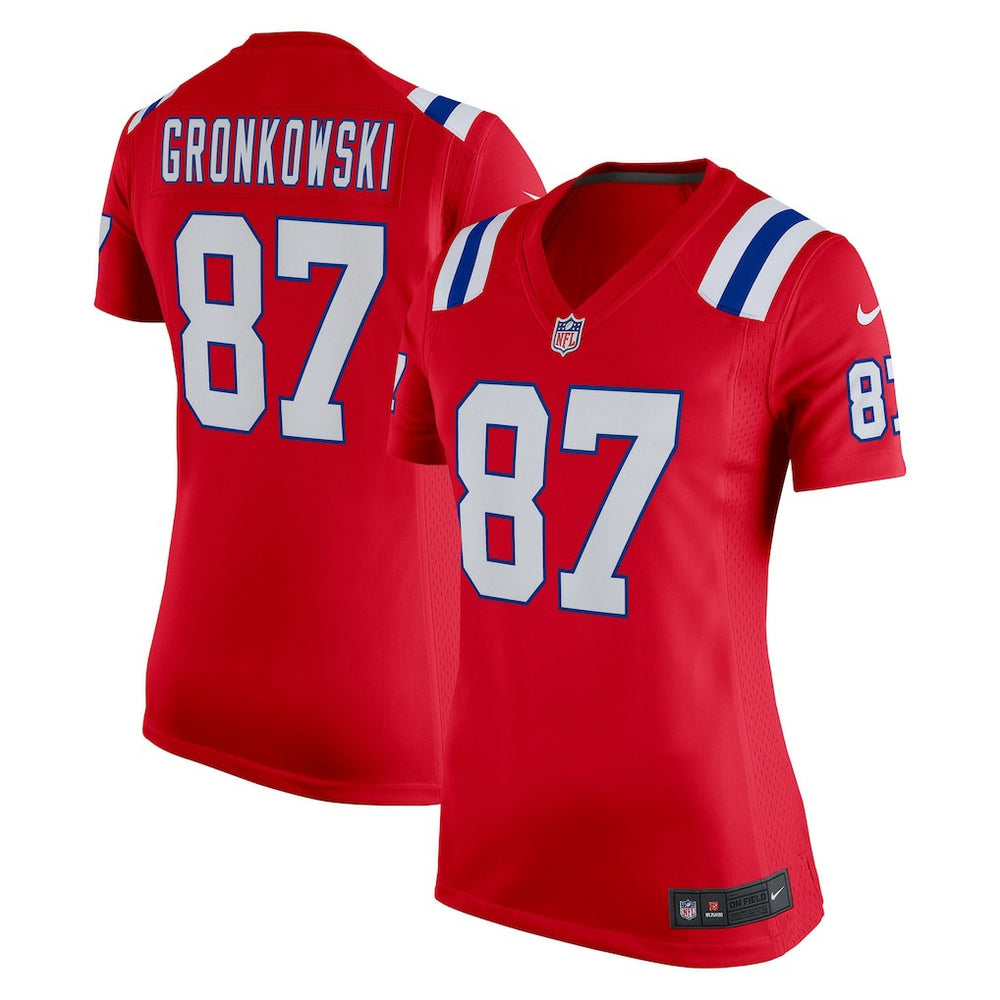 Rob Gronkowski New England Patriots Women's Alternate Retired Player Game Jersey - Red Jerseys