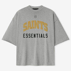 New Orleans Saints Fear of God x NFL Unisex 3/4-Sleeve T-Shirt - Heather Gray T-shirts