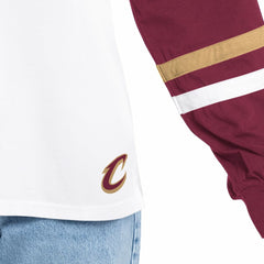 Cleveland Cavaliers G-III 4Her by Carl Banks Women's Key Player Oversized Hooded Long Sleeve T-Shirt White/Wine