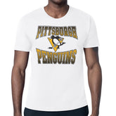 Pittsburgh Penguins Starter Comic Style Team Graphic T-Shirt - White | US 203639600