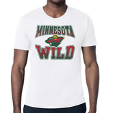 Minnesota Wild Starter Comic Style Team Graphic T-Shirt - White | US 203639602