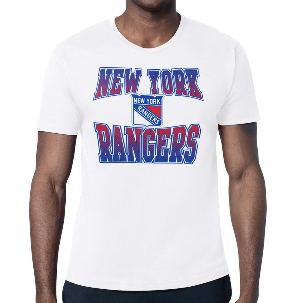 New York Rangers Starter Comic Style Team Graphic T-Shirt - White | US 203639604