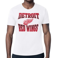 Detroit Red Wings Starter Comic Style Team Graphic T-Shirt - White | US 203639607
