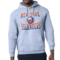 New York Islanders Starter Comic Style Team Graphic Hoodie - Gray | US 203639632