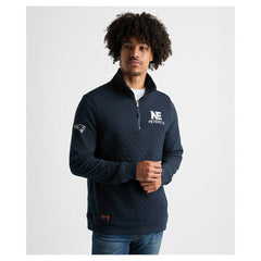 Charles River x New England Patriots Franconia Quilted Quarter-Zip Sweatshirt - Navy Sweatshirts