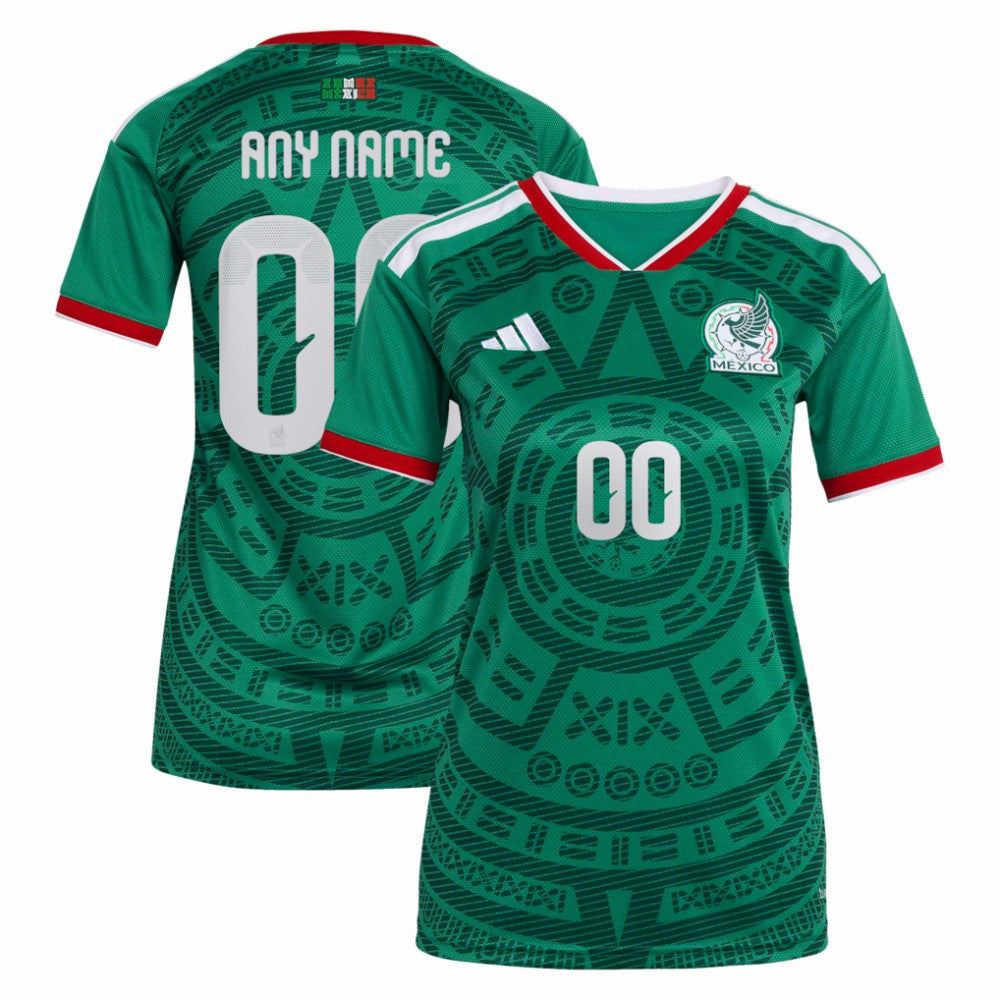 Mexico National Team Women's 2026 Home Replica Custom Jersey Green - Adidas sale