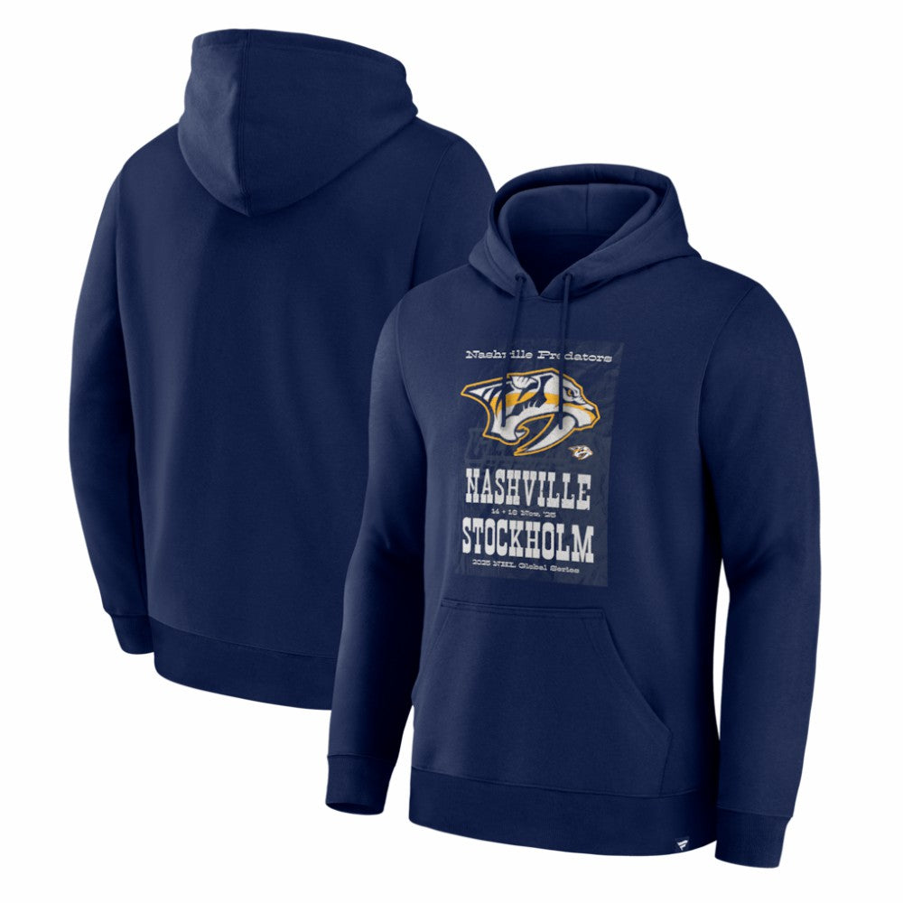 Nashville Predators 2025 NHL Global Series Hometown To Stockholm Legacy Hoodie - Navy | US 203644058