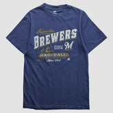 Milwaukee Brewers Majestic 2010s T-shirt - Navy - Vintage T-shirts