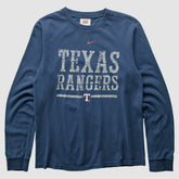 Texas Rangers Nike 2000s Long Sleeve T-shirt - Navy - XXVintage T-shirts