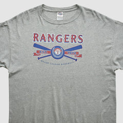 Texas Rangers Delta 2000s T-shirt - Heather Gray - Vintage T-shirts