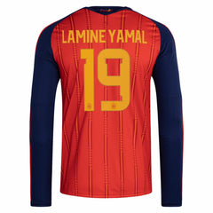 Lamine Yamal Spain National Team 2026 Home Replica Long Sleeve Jersey Red - Adidas sale